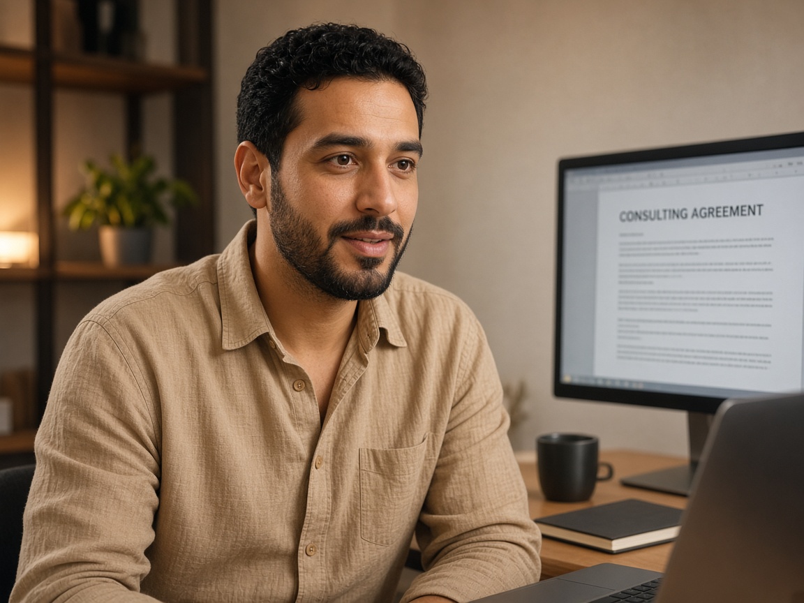 A candidate and studio lead agreeing hiring terms on a video call